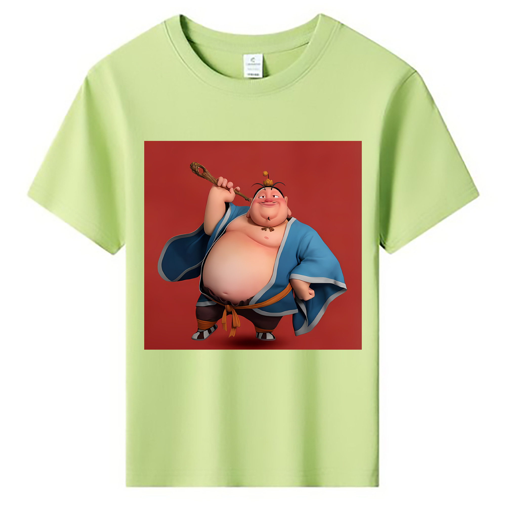 （画像用） Ne Zha 2 ナタ 魔童の大暴れ 綿100％キッズTシャツ（フロントプリント）